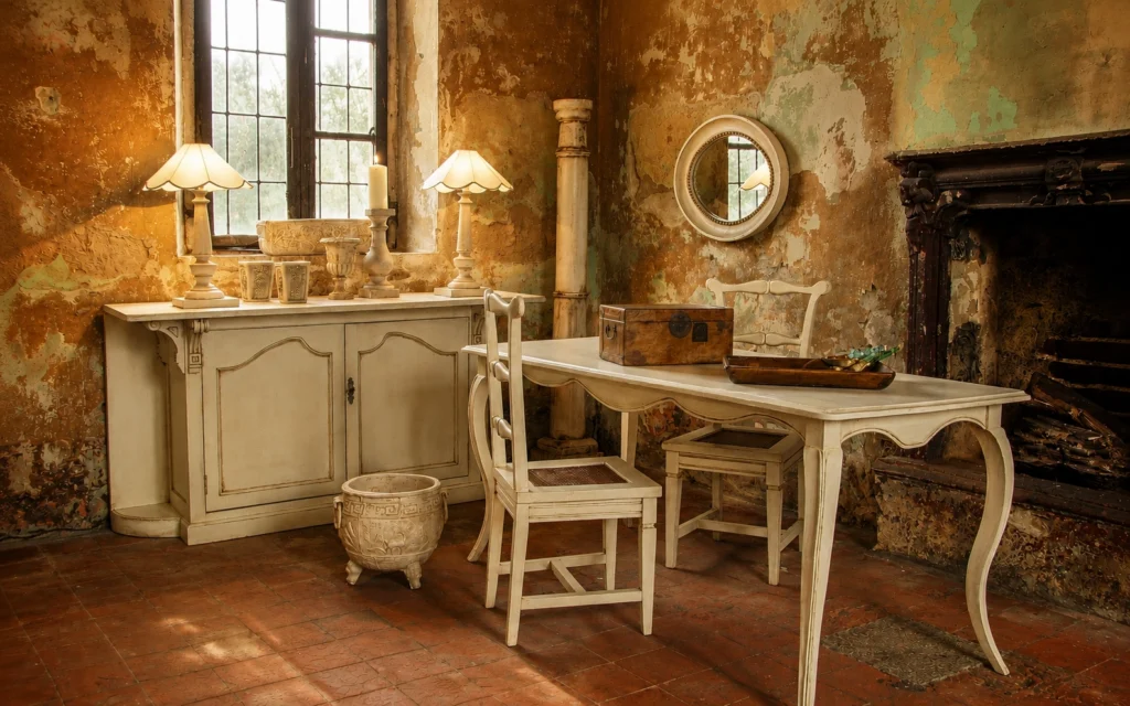 Arredamento provenzale artigianale con mobili in legno dallo stile francese
