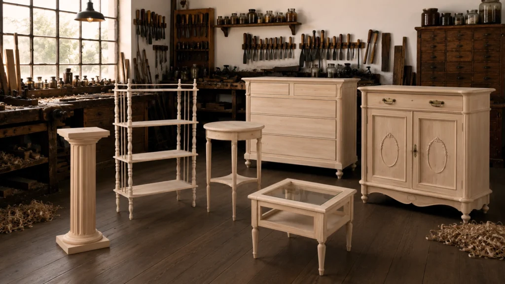 Collezione di mobili provenzali artigianali e personalizzabili in stile shabby chic e country chic.