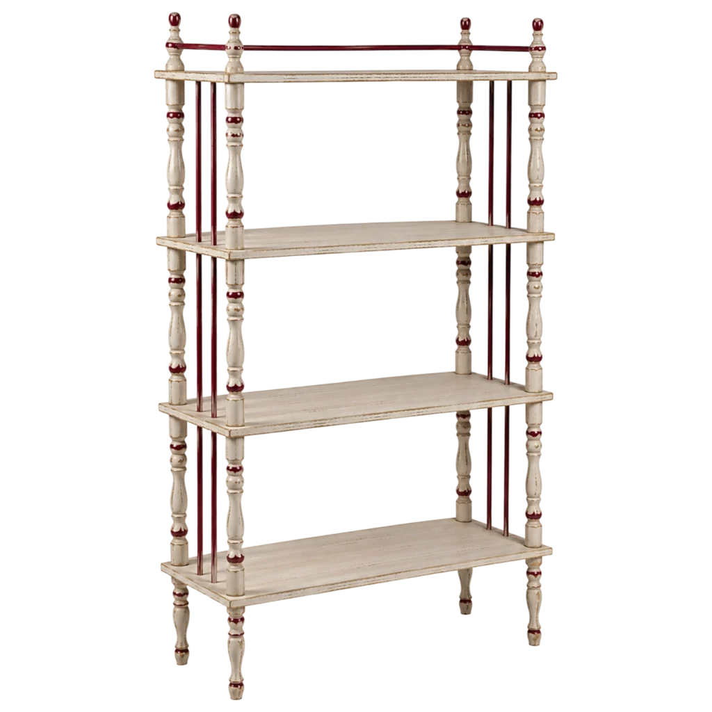 Étagère shabby chic in legno realizzata artigianalmente.