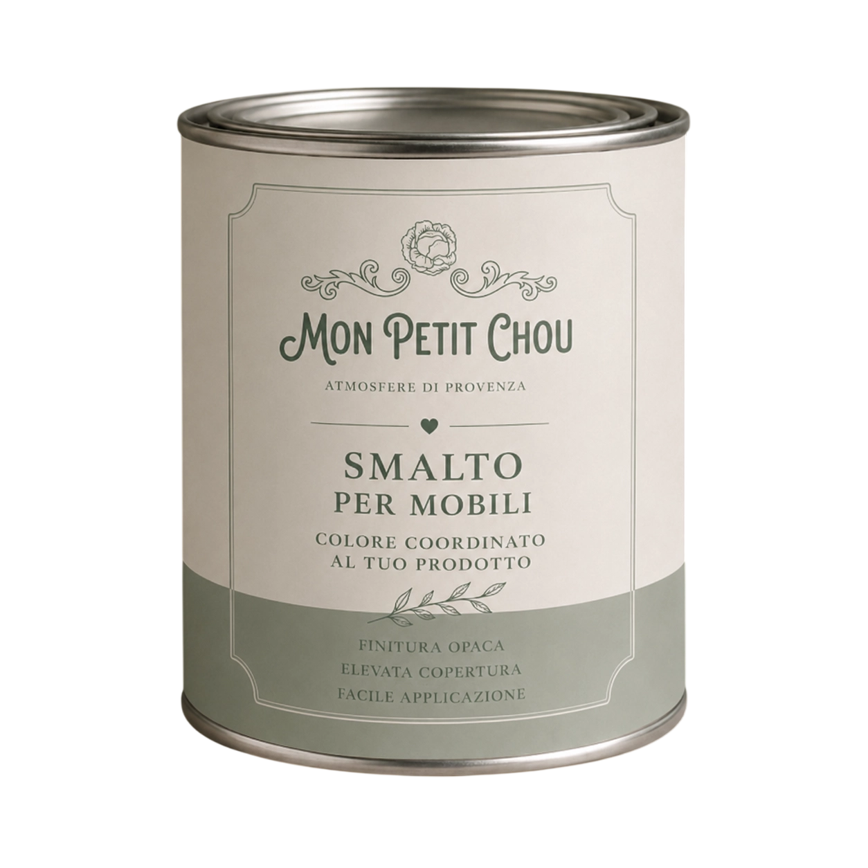 Smalto coordinato per mobili provenzali personalizzabili Mon Petit Chou.
